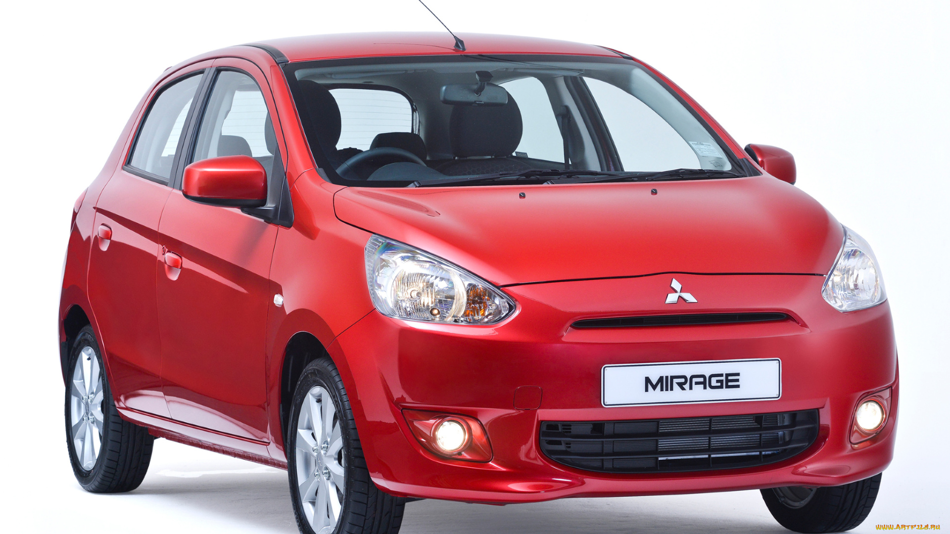 автомобили, mitsubishi, красный, 2014г, za-spec, mirage