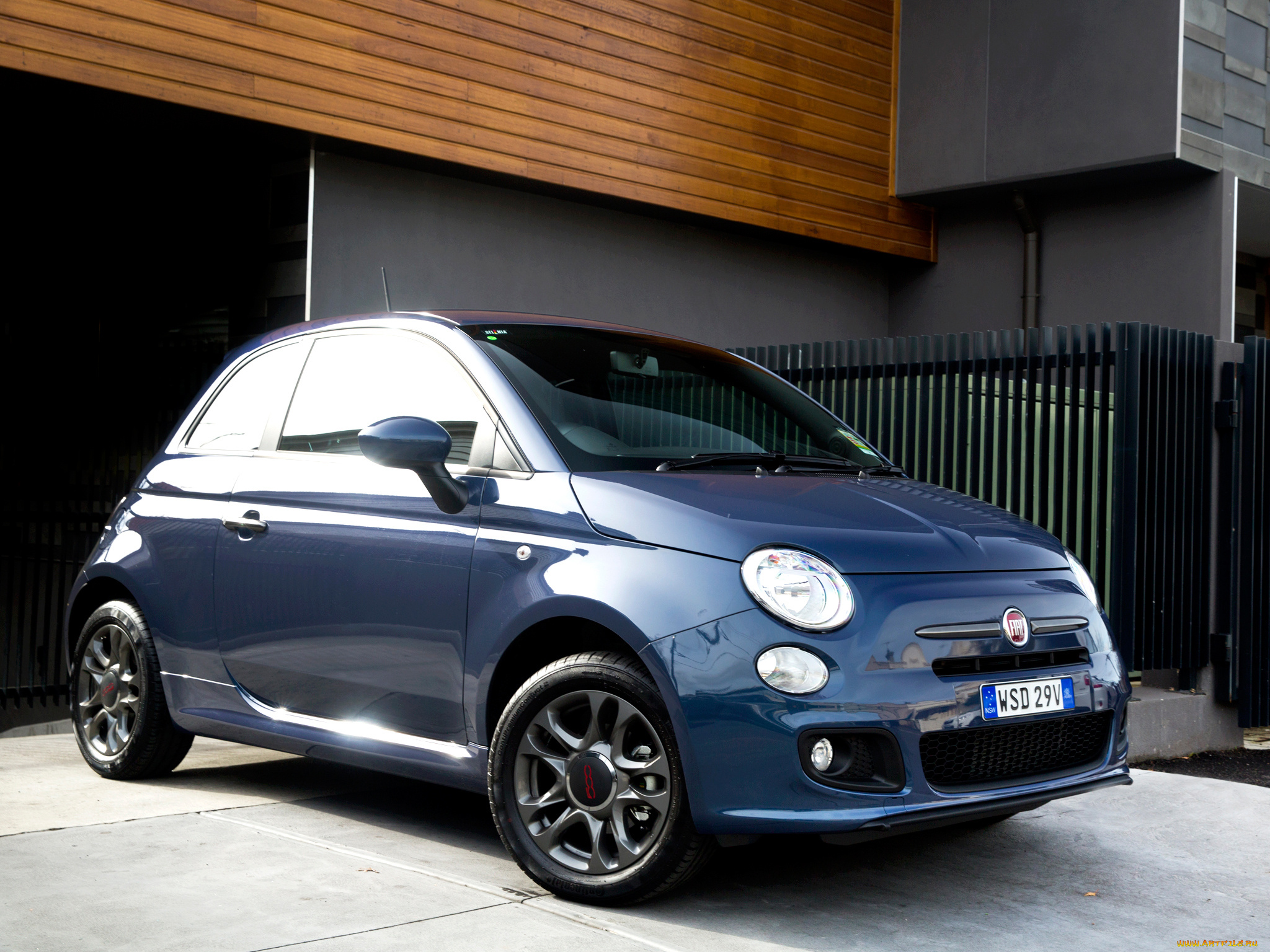 автомобили, fiat, 500s, au-spec, 2013г, синий