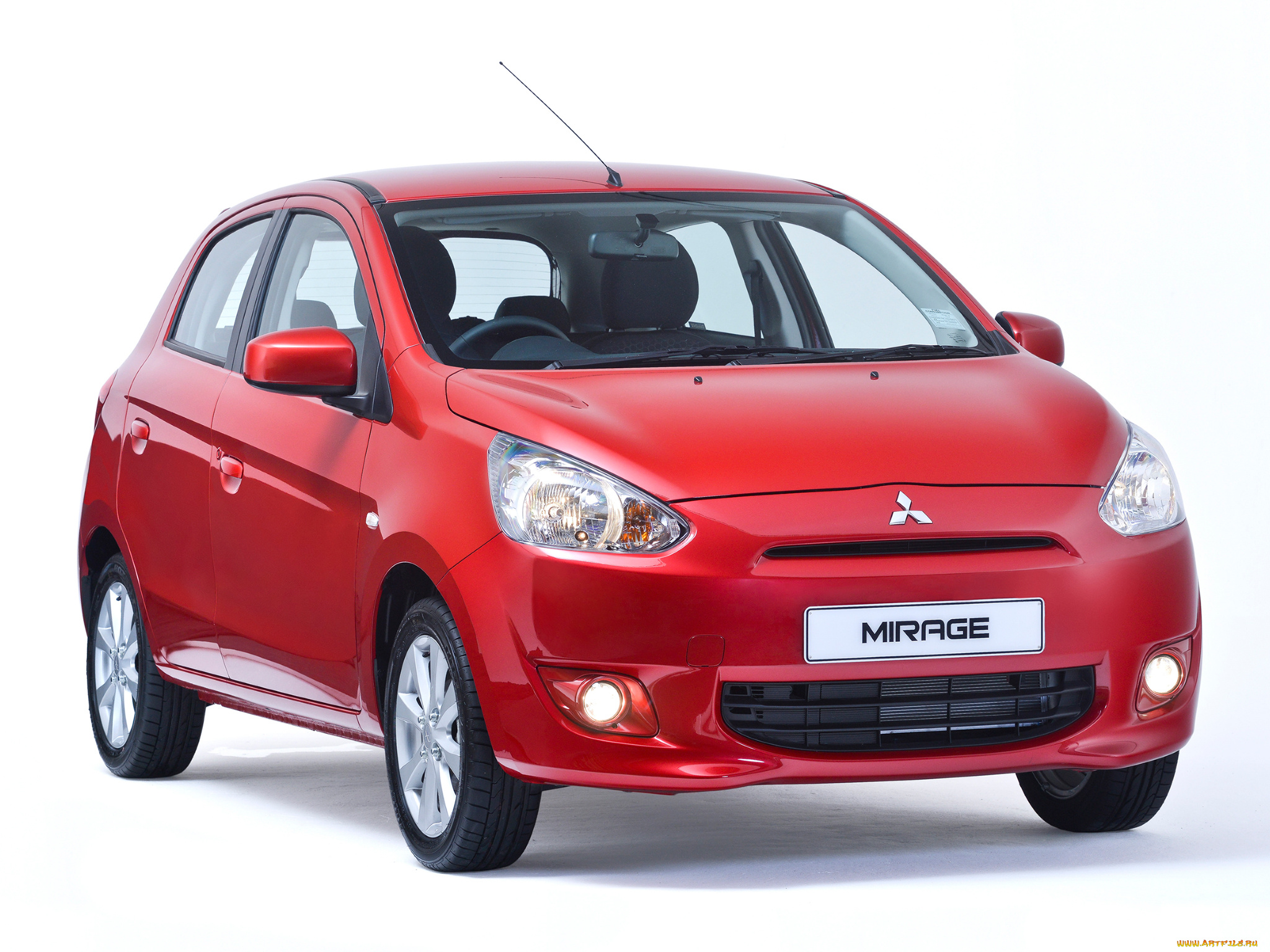 автомобили, mitsubishi, красный, 2014г, za-spec, mirage