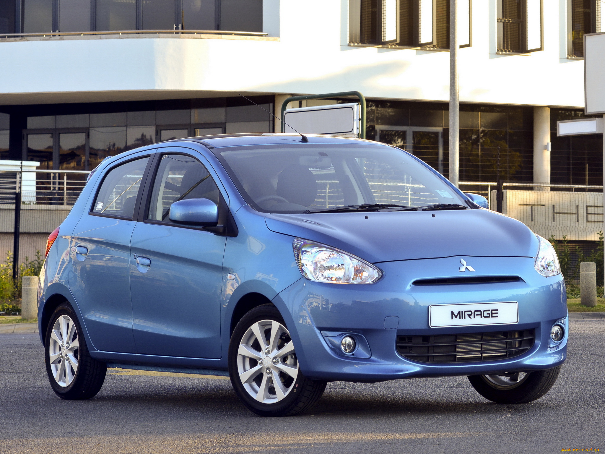 автомобили, mitsubishi, mirage, синий, 2014г, za-spec