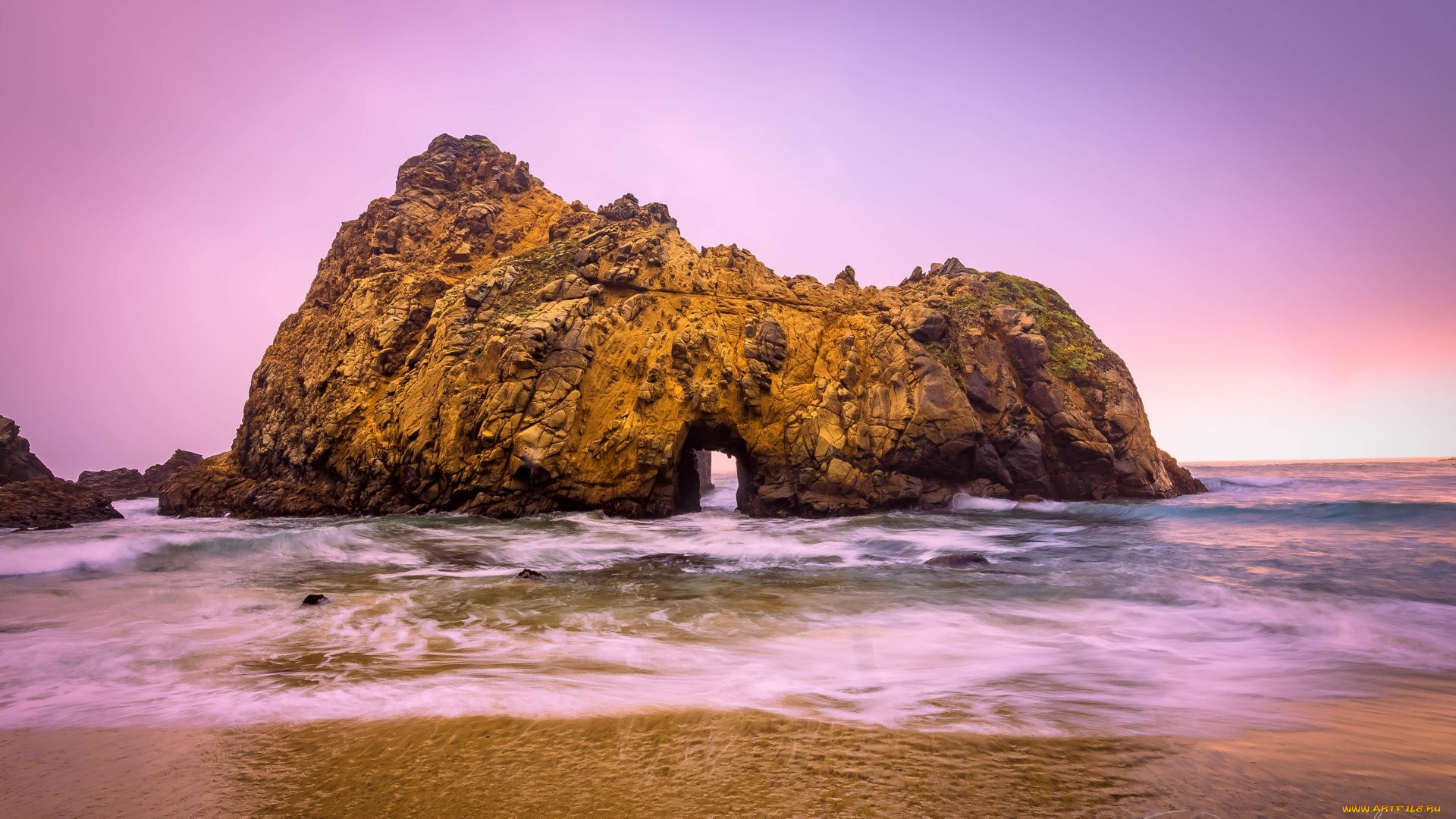 the, keyhole, arch, big, sur, california, природа, побережье, the, keyhole, arch, big, sur