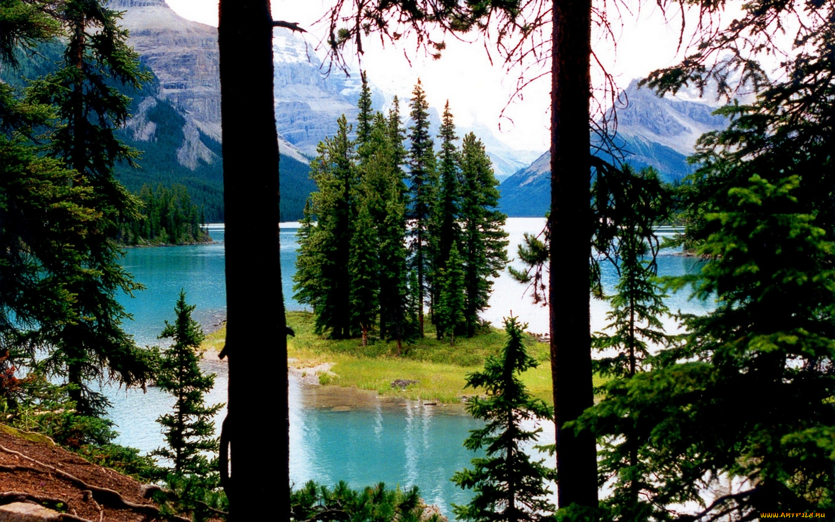 spirit, island, maligne, lake, природа, реки, озера