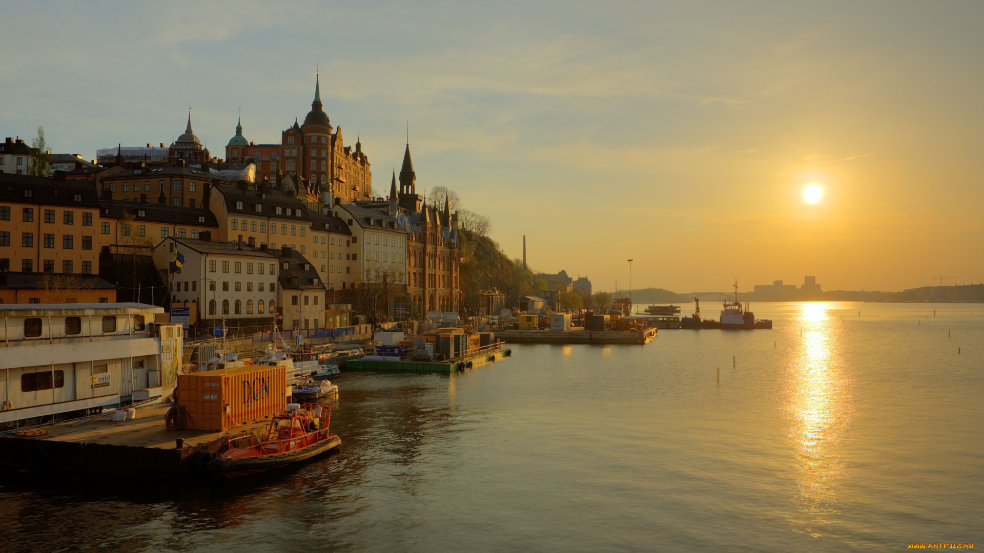 stockholm, sweden, города, стокгольм, швеция, причал