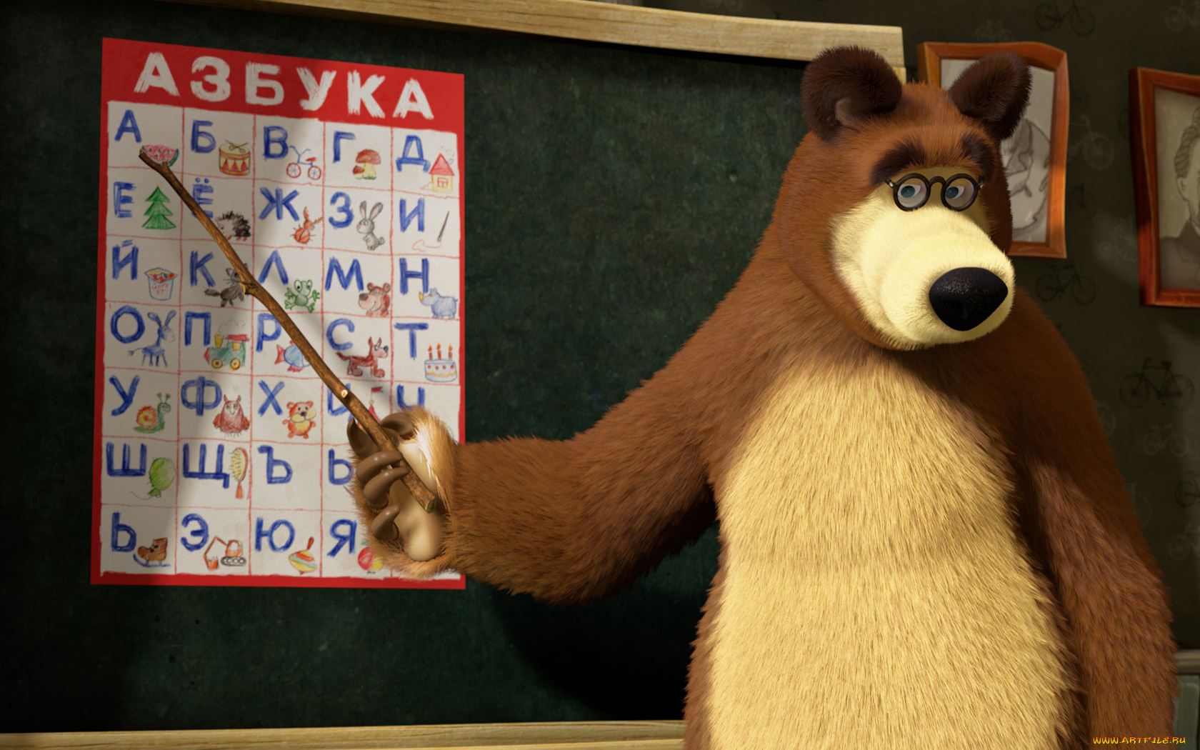 мультфильмы, маша, медведь, азбука