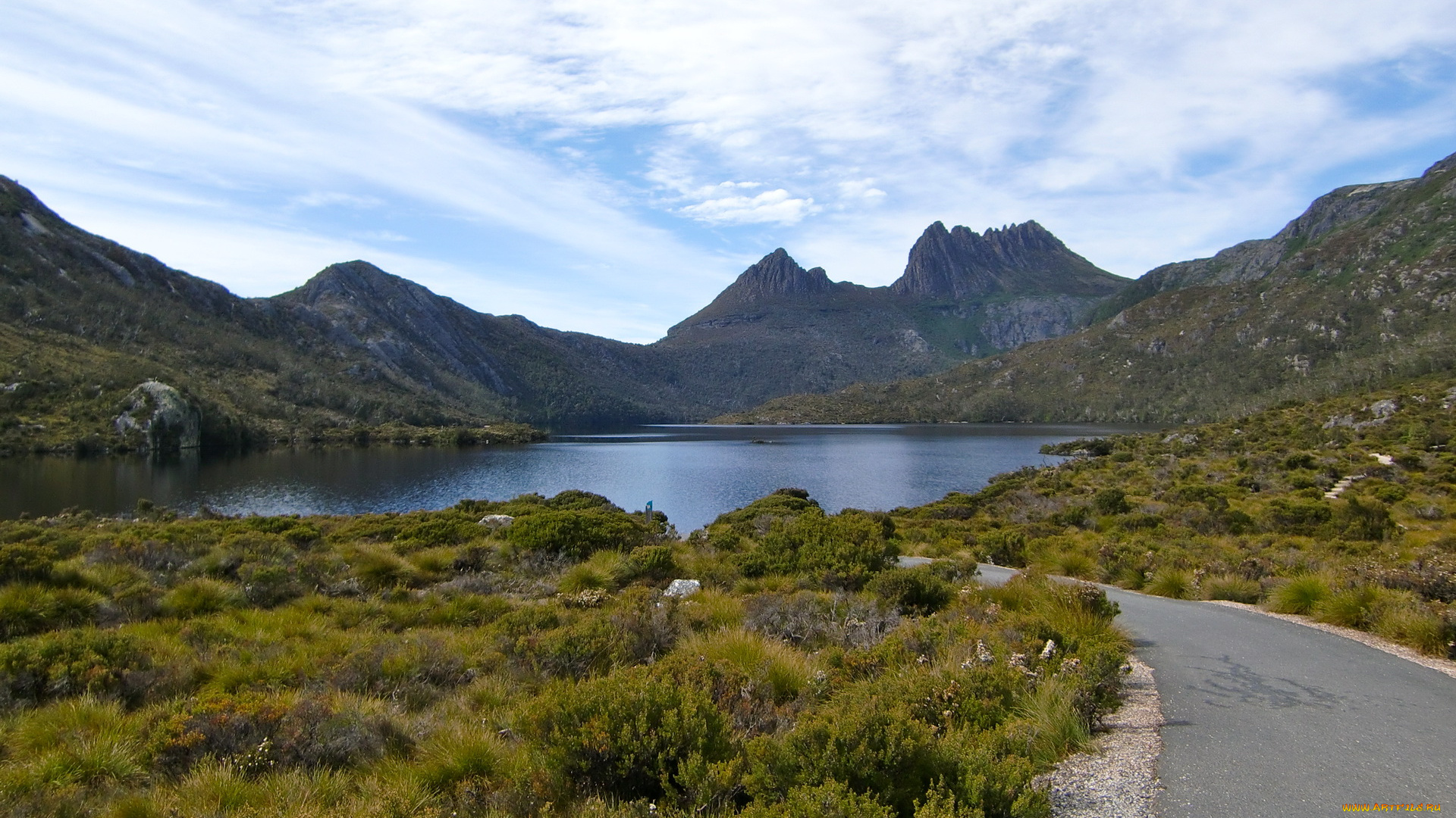 cradle, mountain, dove, lakeтасмания, австралия, природа, реки, озера, озеро, тасмания, горы