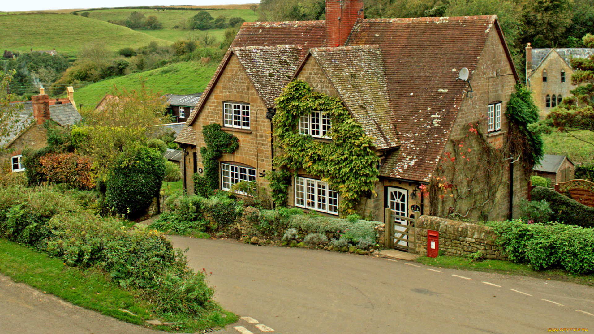 англия, dorset, города, улицы, площади, набережные, улица, дома, деревья