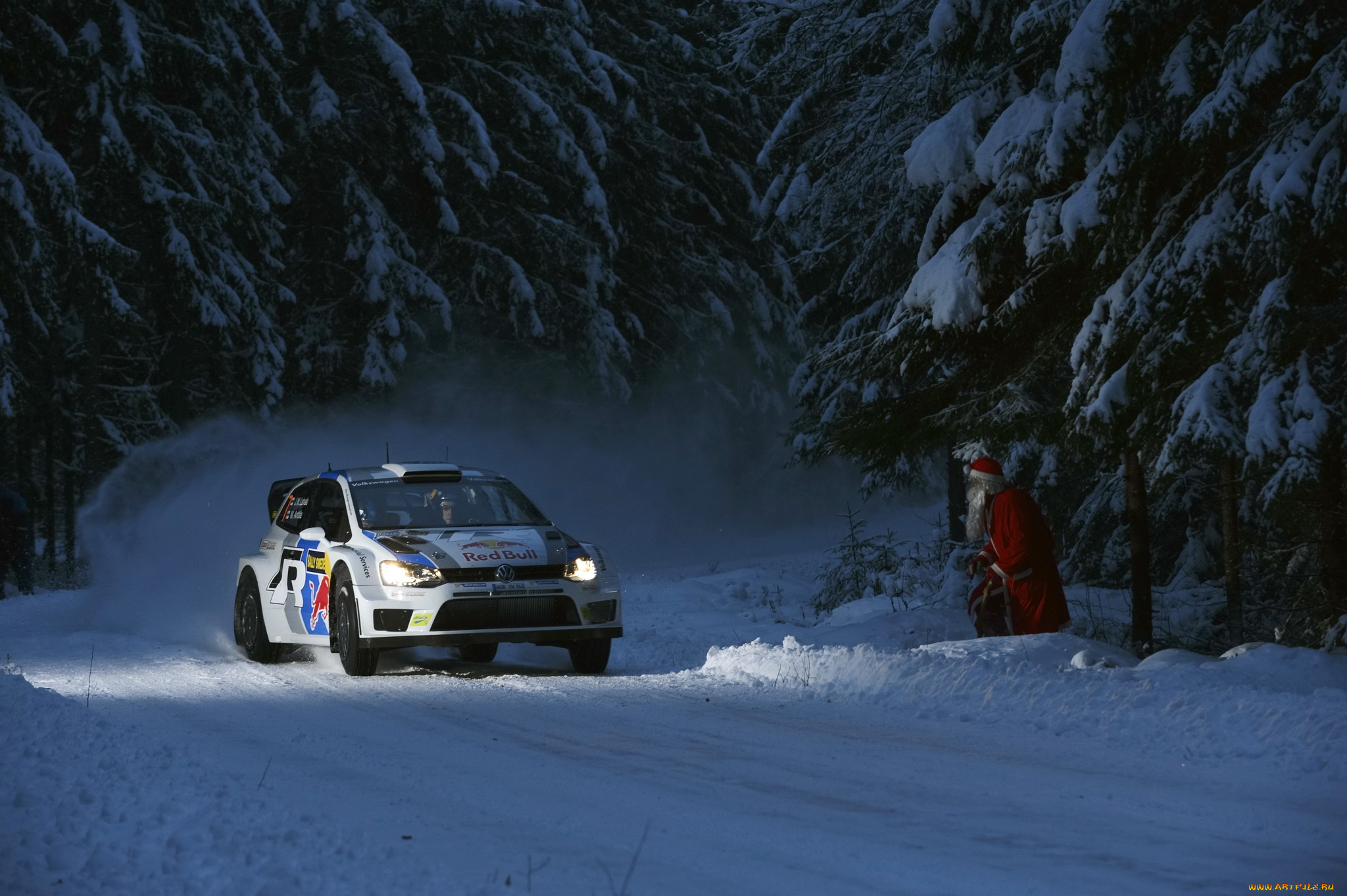 volkswagen, polo, wrc, rally, sweden, спорт, авторалли, ралли, зима