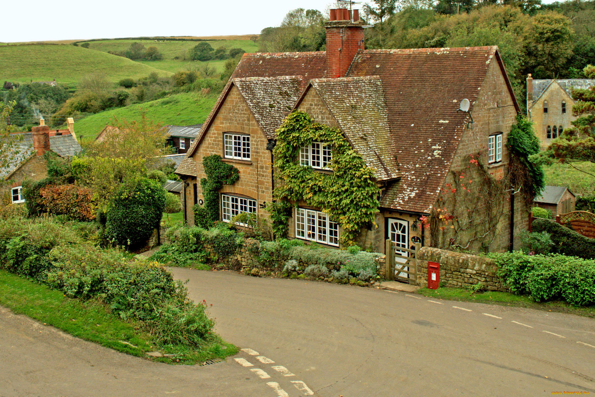 англия, dorset, города, улицы, площади, набережные, улица, дома, деревья