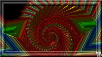 Картинка 3д графика fractal фракталы узор фон щенок цвета
