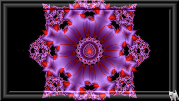 Картинка 3д графика fractal фракталы узор щенок цвета фон