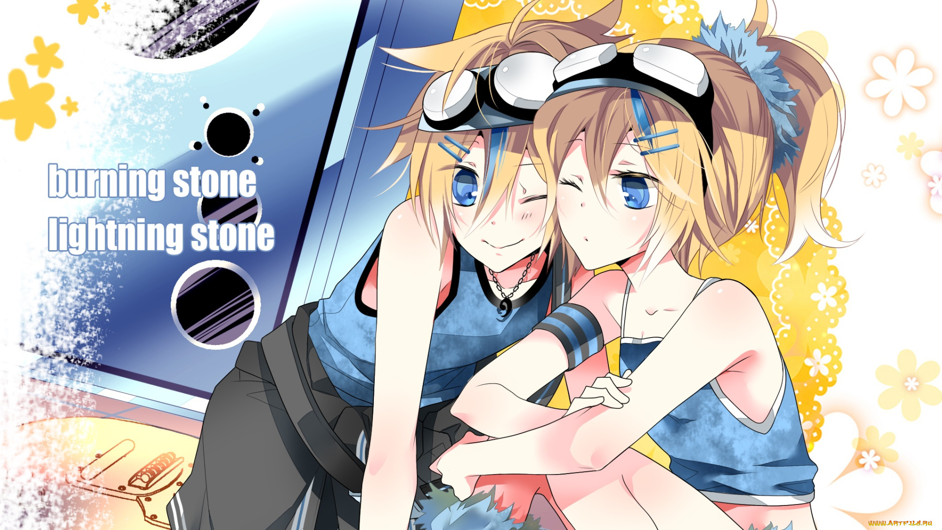 аниме, vocaloid, kagamine, mirrors