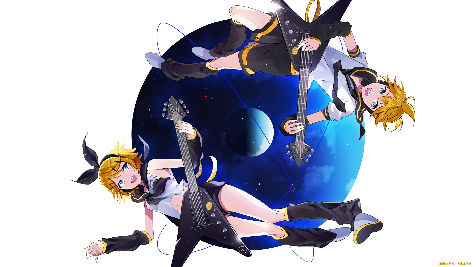 аниме, vocaloid, kagamine, mirrors