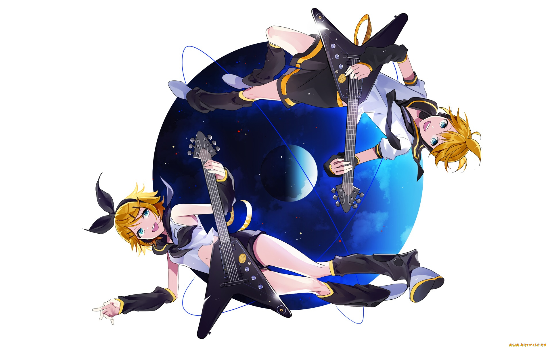 аниме, vocaloid, kagamine, mirrors