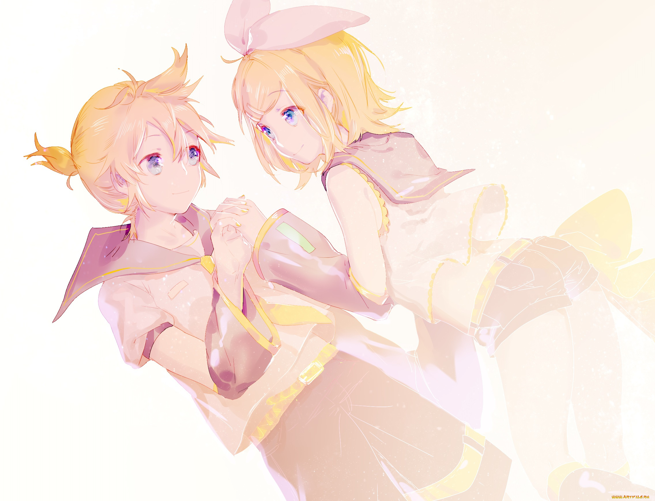 аниме, vocaloid, kagamine, mirrors