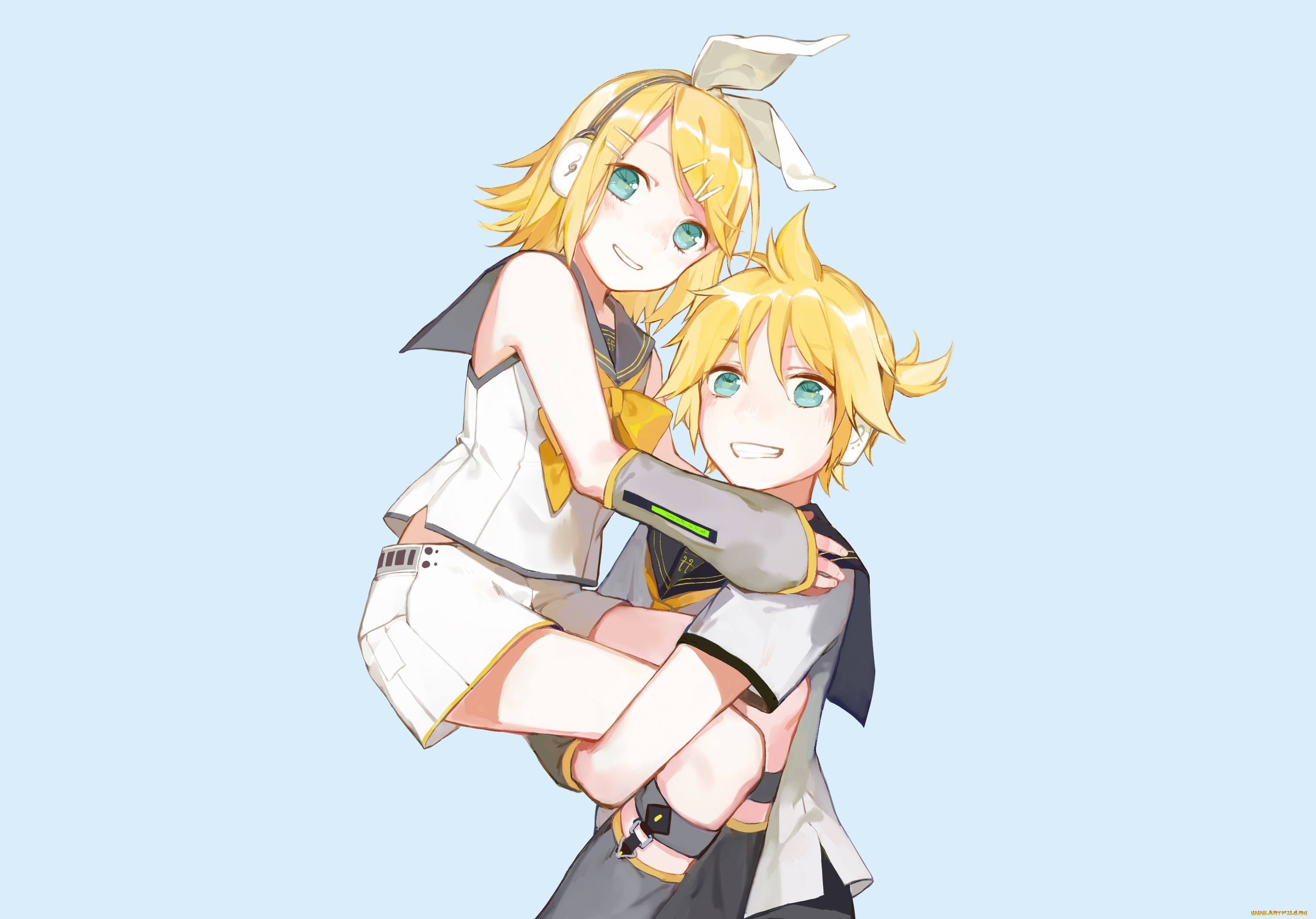 аниме, vocaloid, kagamine, mirrors