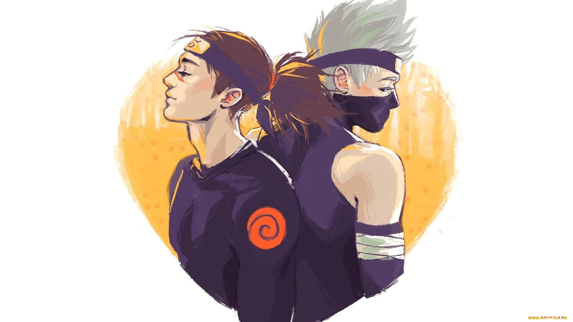 аниме, naruto, ирука, умино, какаши