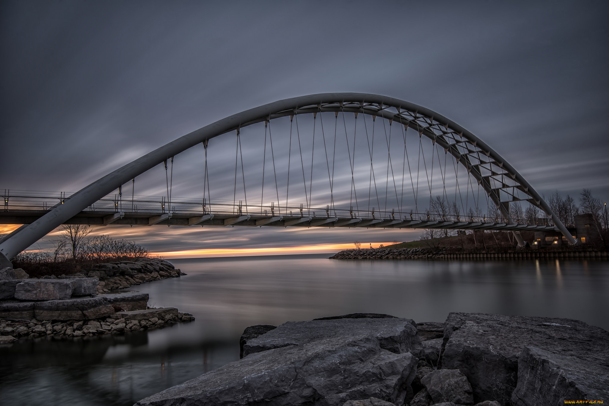 humber, bay, bridge, , sunrise, города, -, мосты, река, мост