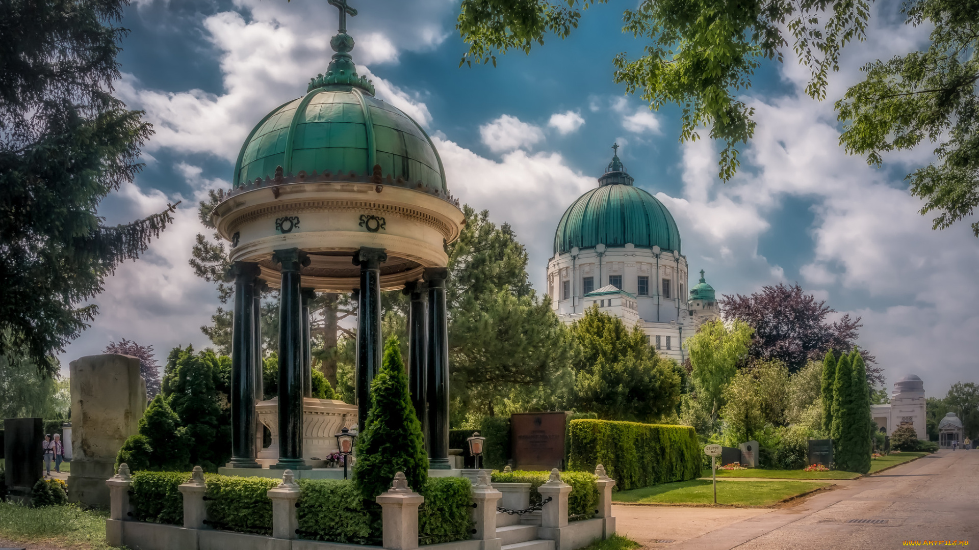 zentralfriedhof, города, вена, , австрия, ротонда, собор, пакр