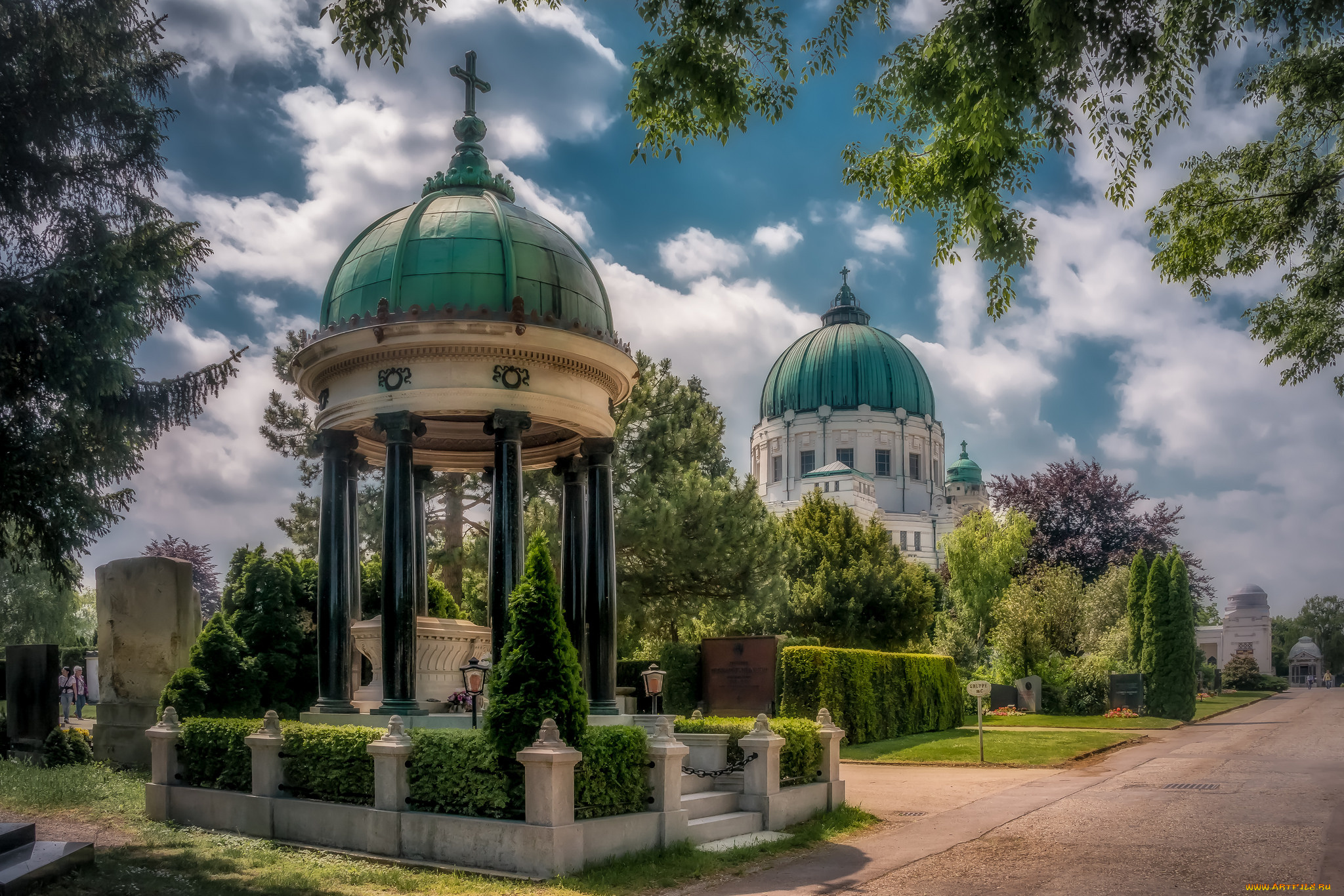 zentralfriedhof, города, вена, , австрия, ротонда, собор, пакр