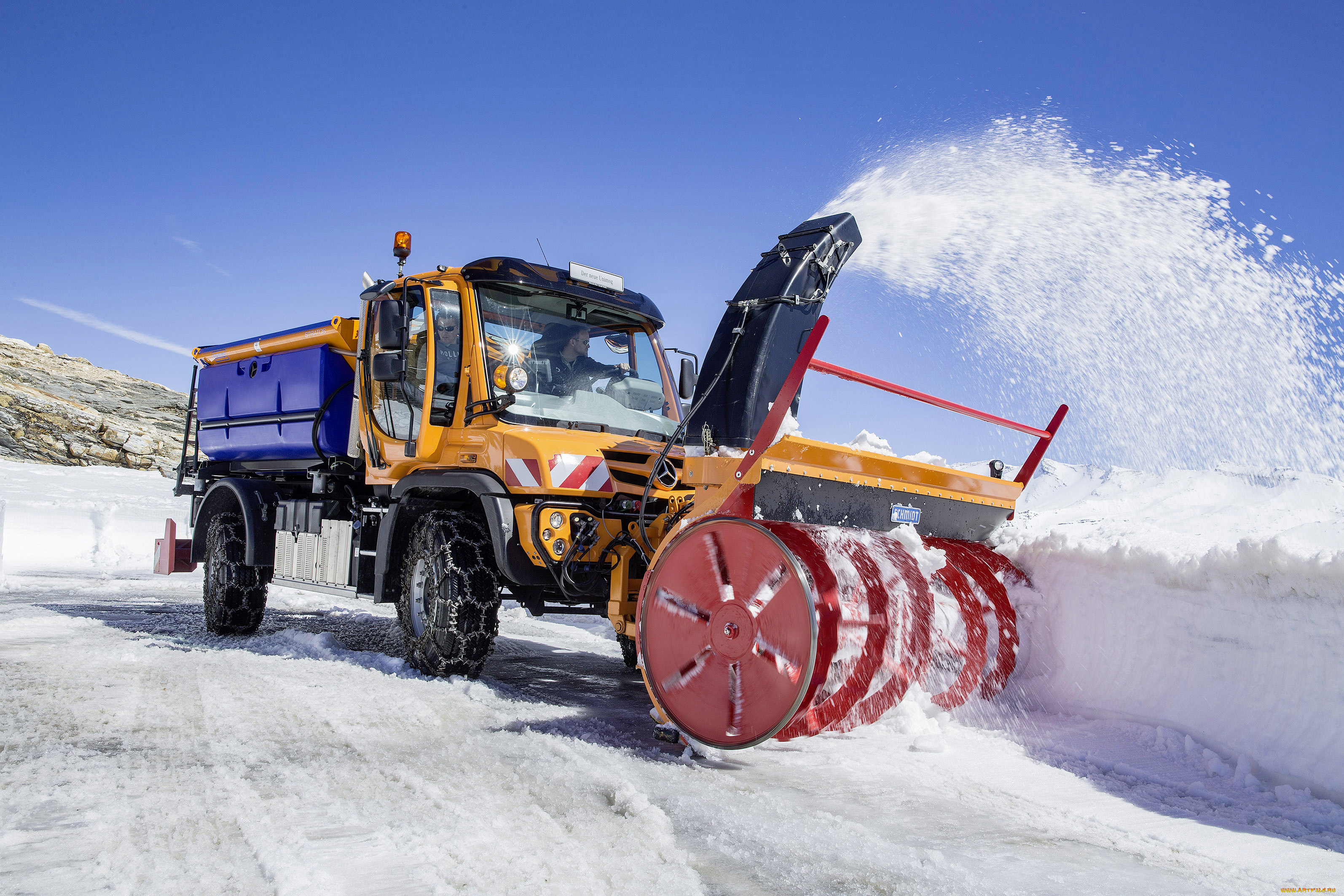 техника, снегоуборочная, техника, mercedes-benz, unimog, u527, 2015г