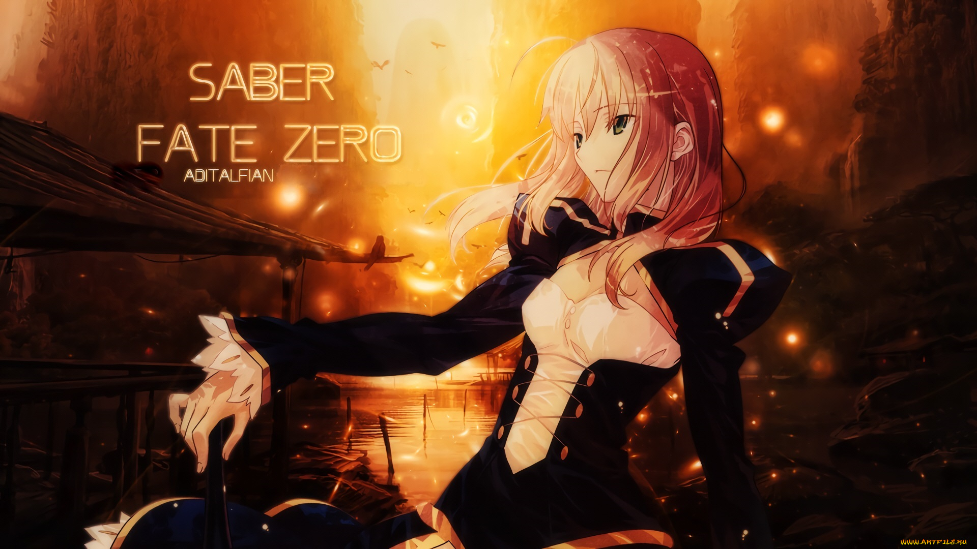 аниме, fate, zero, девушка