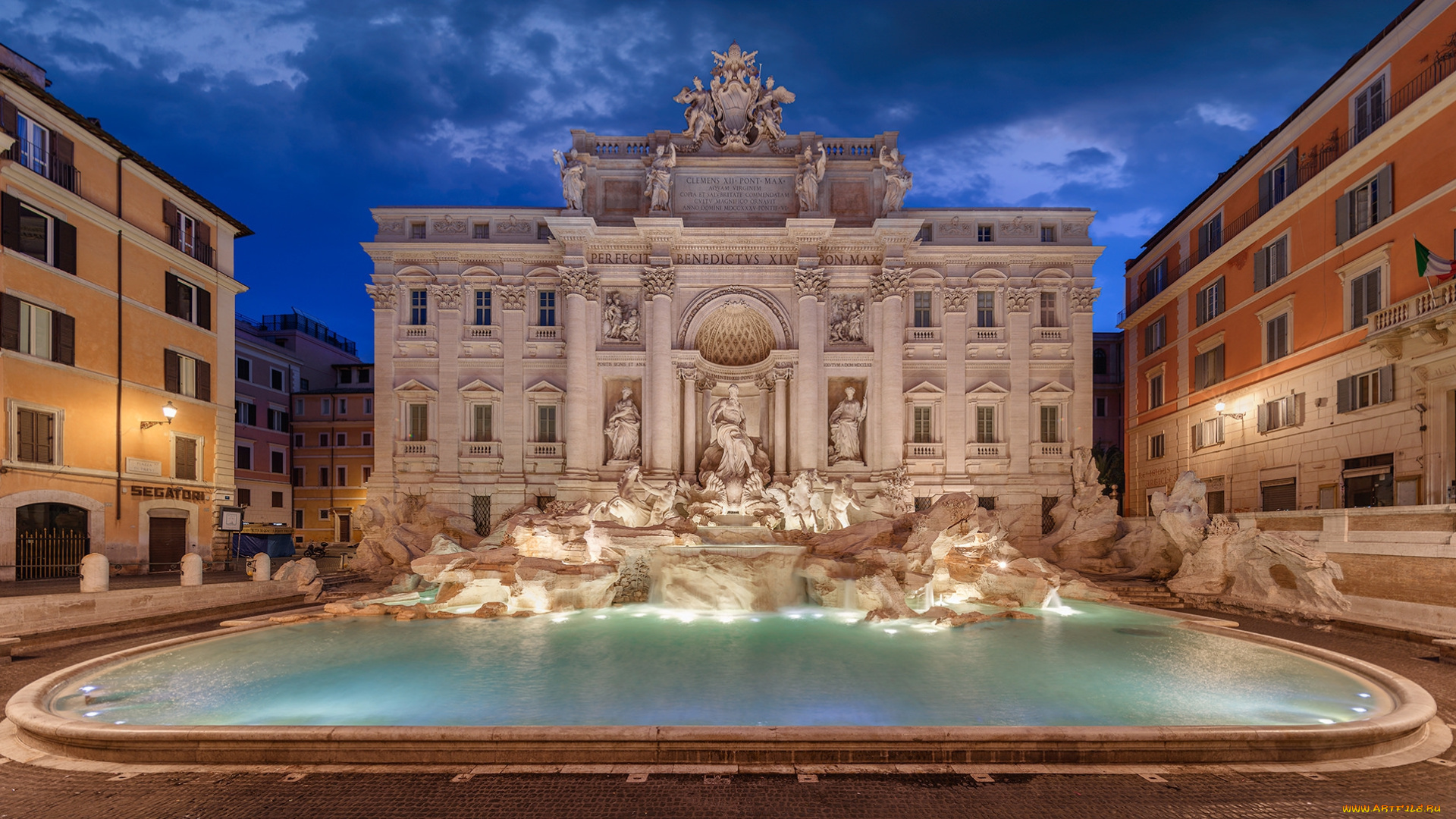 fontana, di, trevi, in, rome, города, рим, , ватикан, , италия, фонтан, дворец