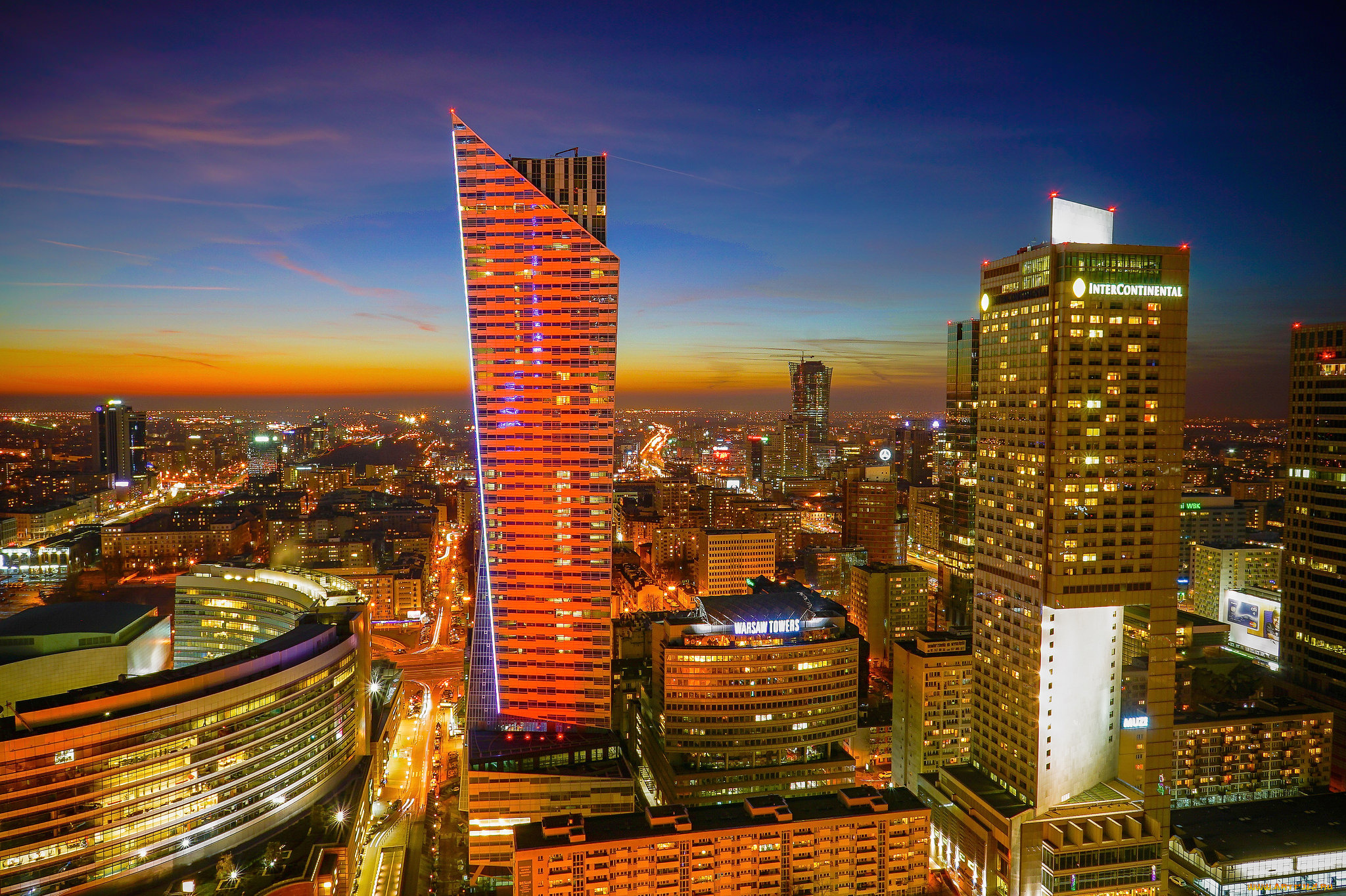 downtown, warsaw, города, варшава, , польша, простор