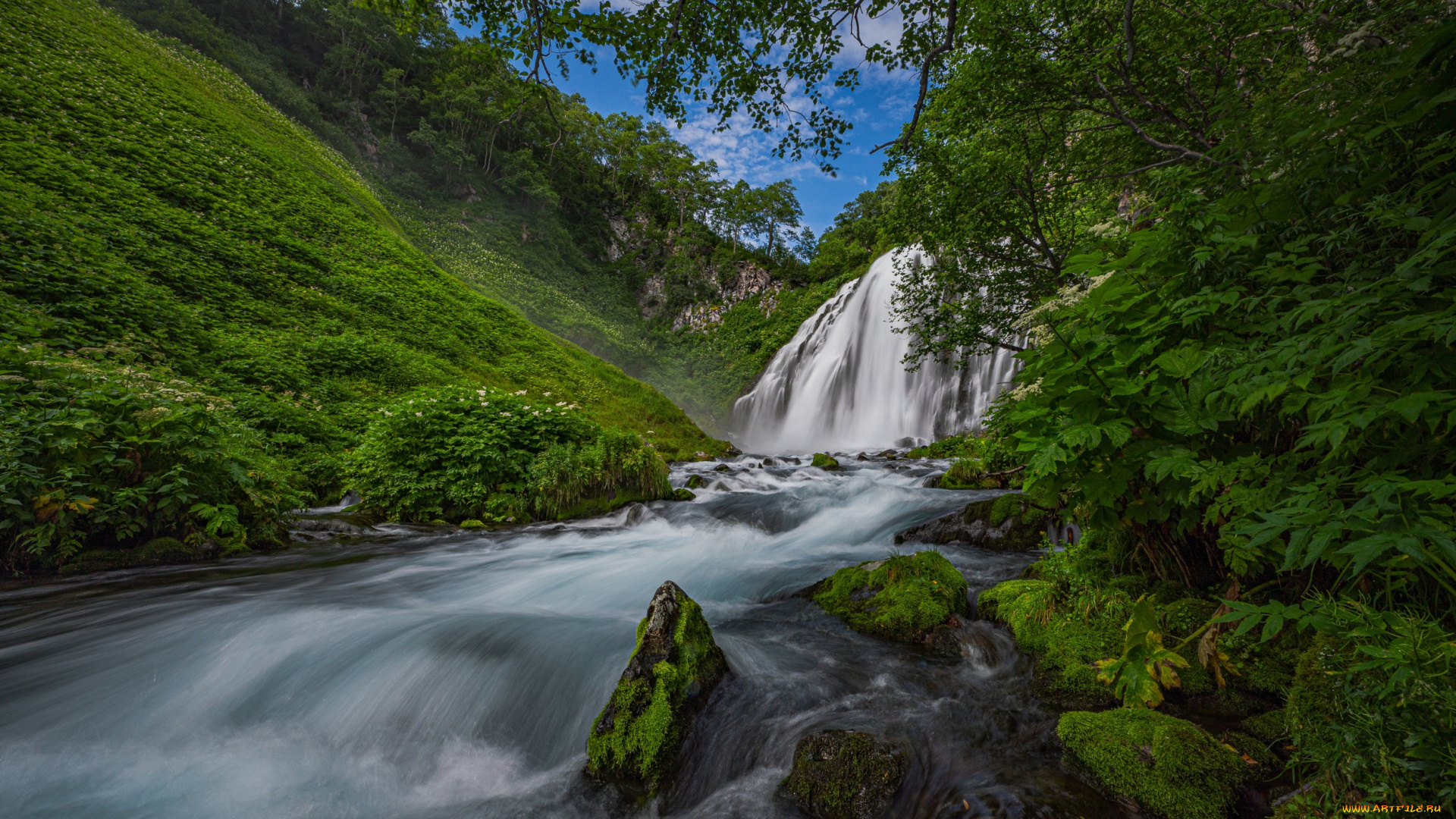 природа, водопады, пейзаж