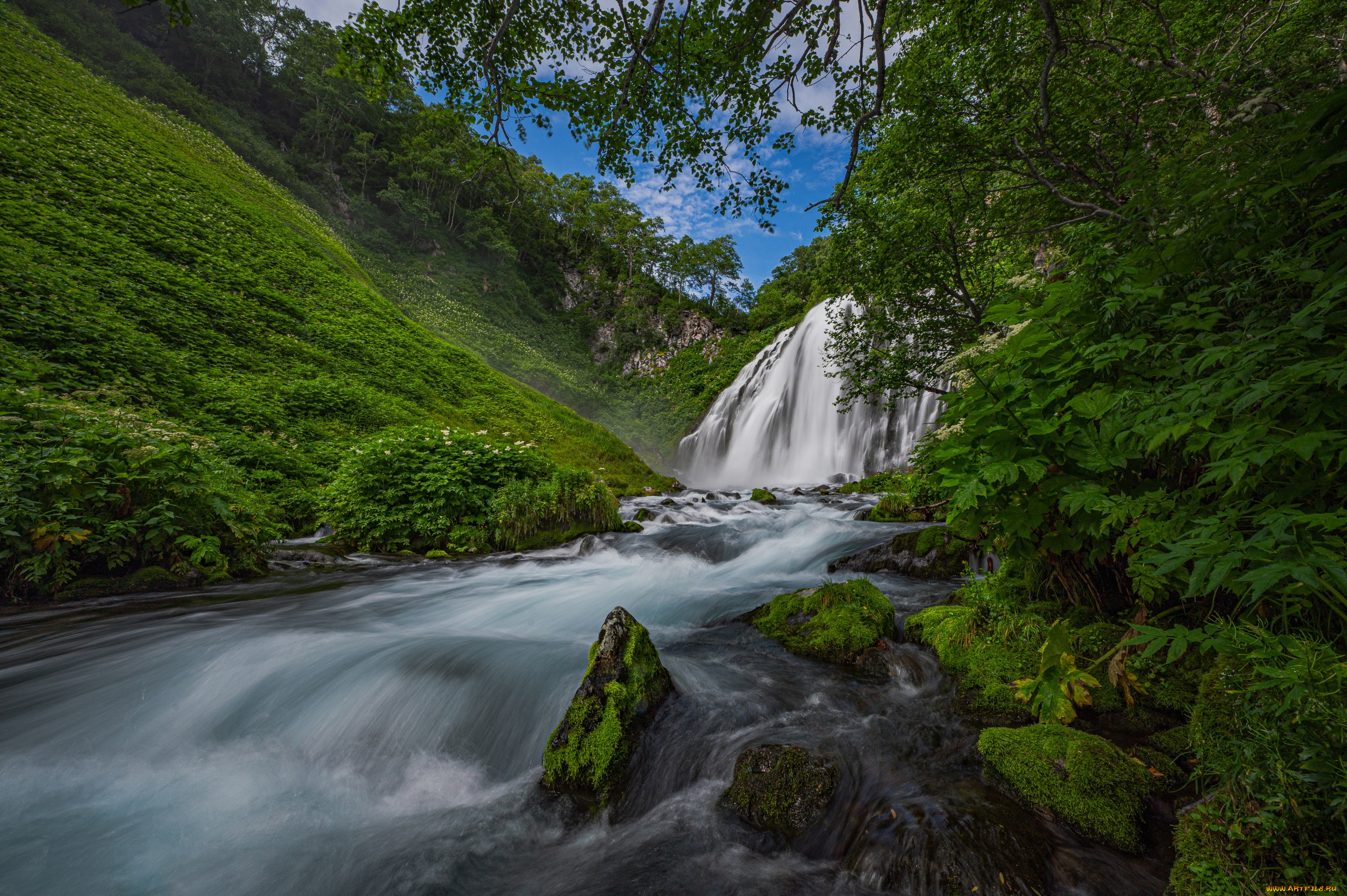 природа, водопады, пейзаж