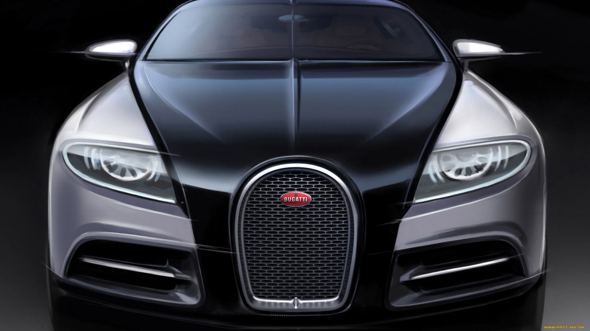 bugatti, автомобили, рисованные