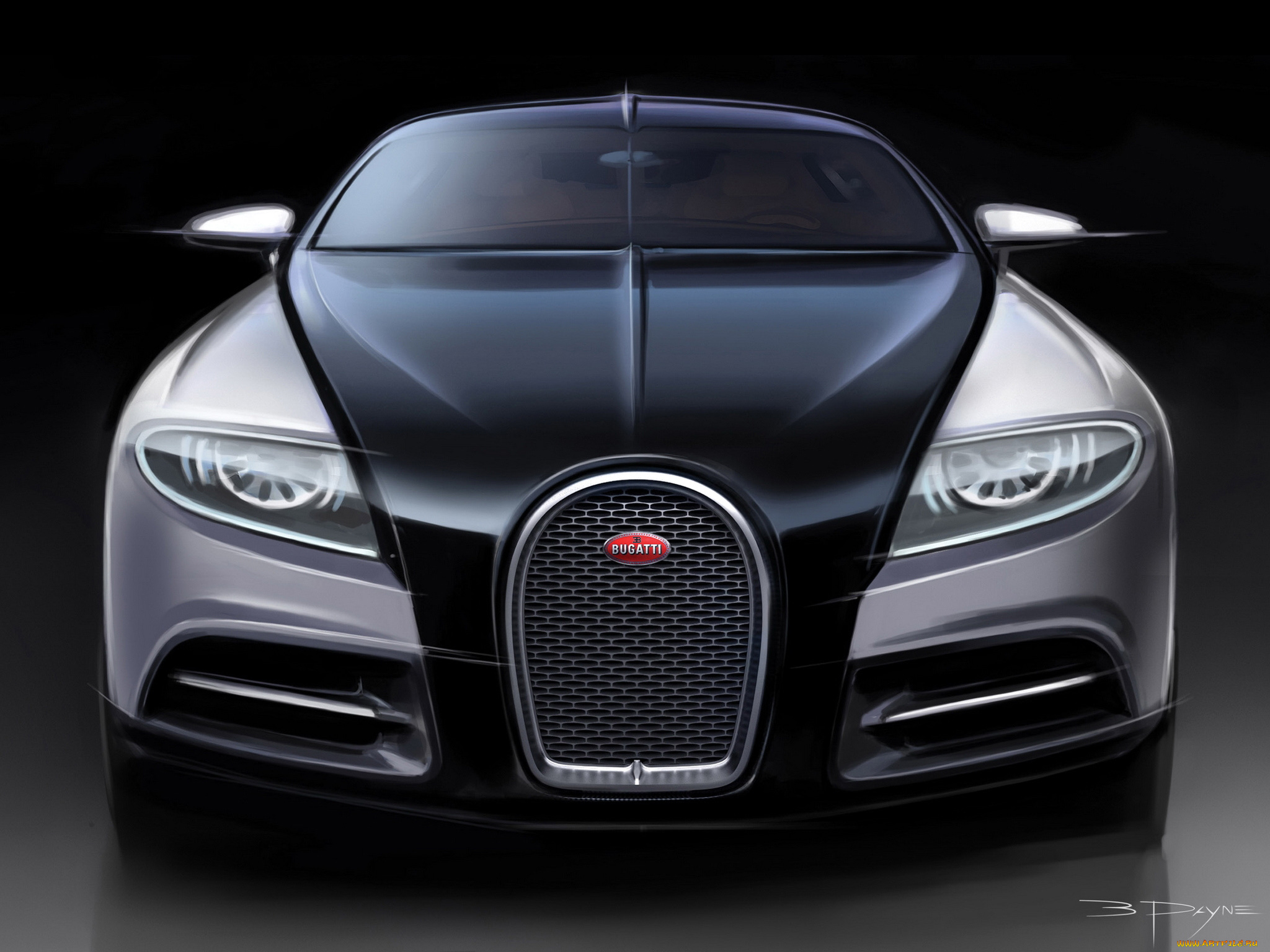 bugatti, автомобили, рисованные