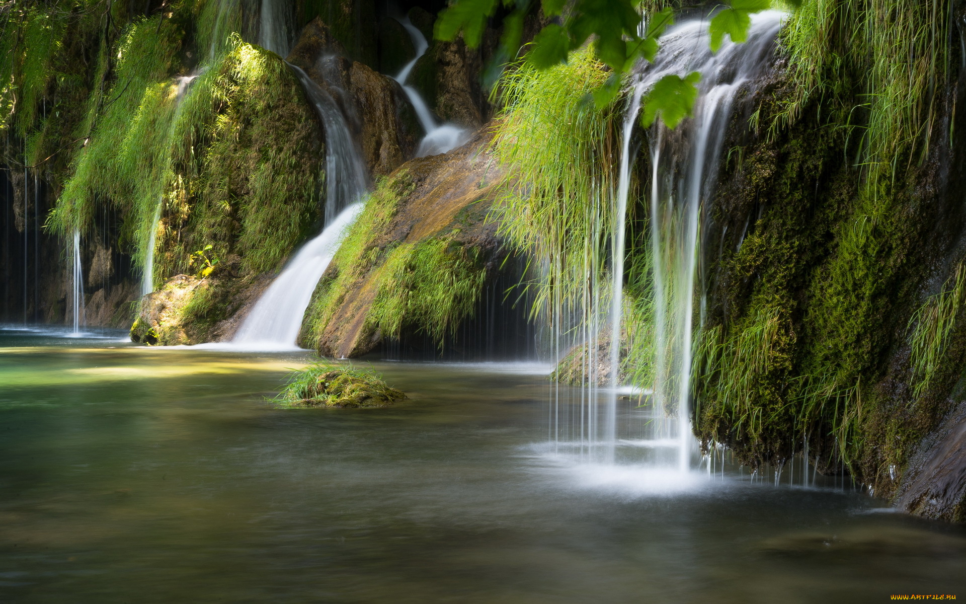 природа, водопады, водопад, река