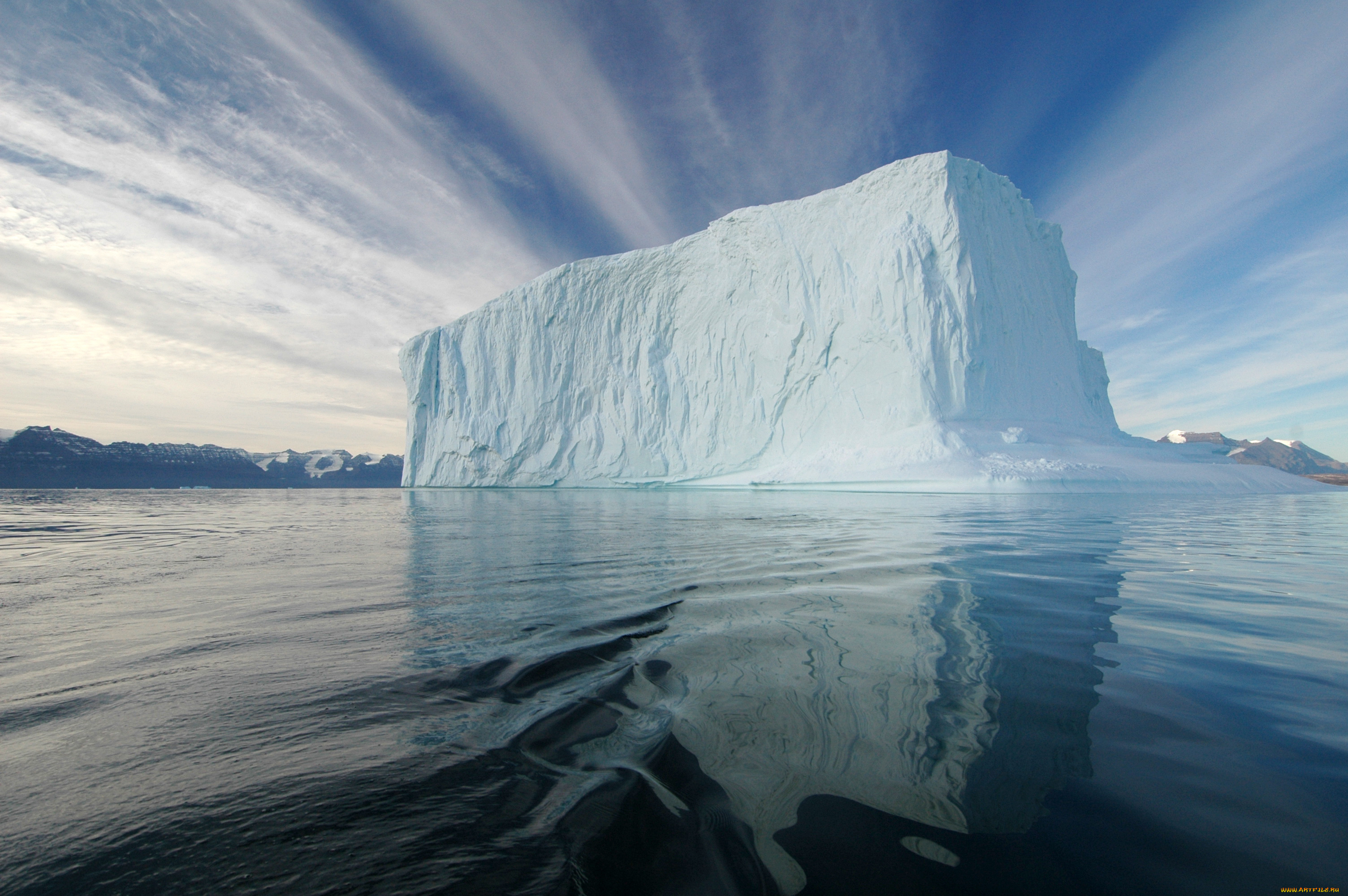 природа, айсберги, и, ледники, арктика, север, льдина, море, айсберг