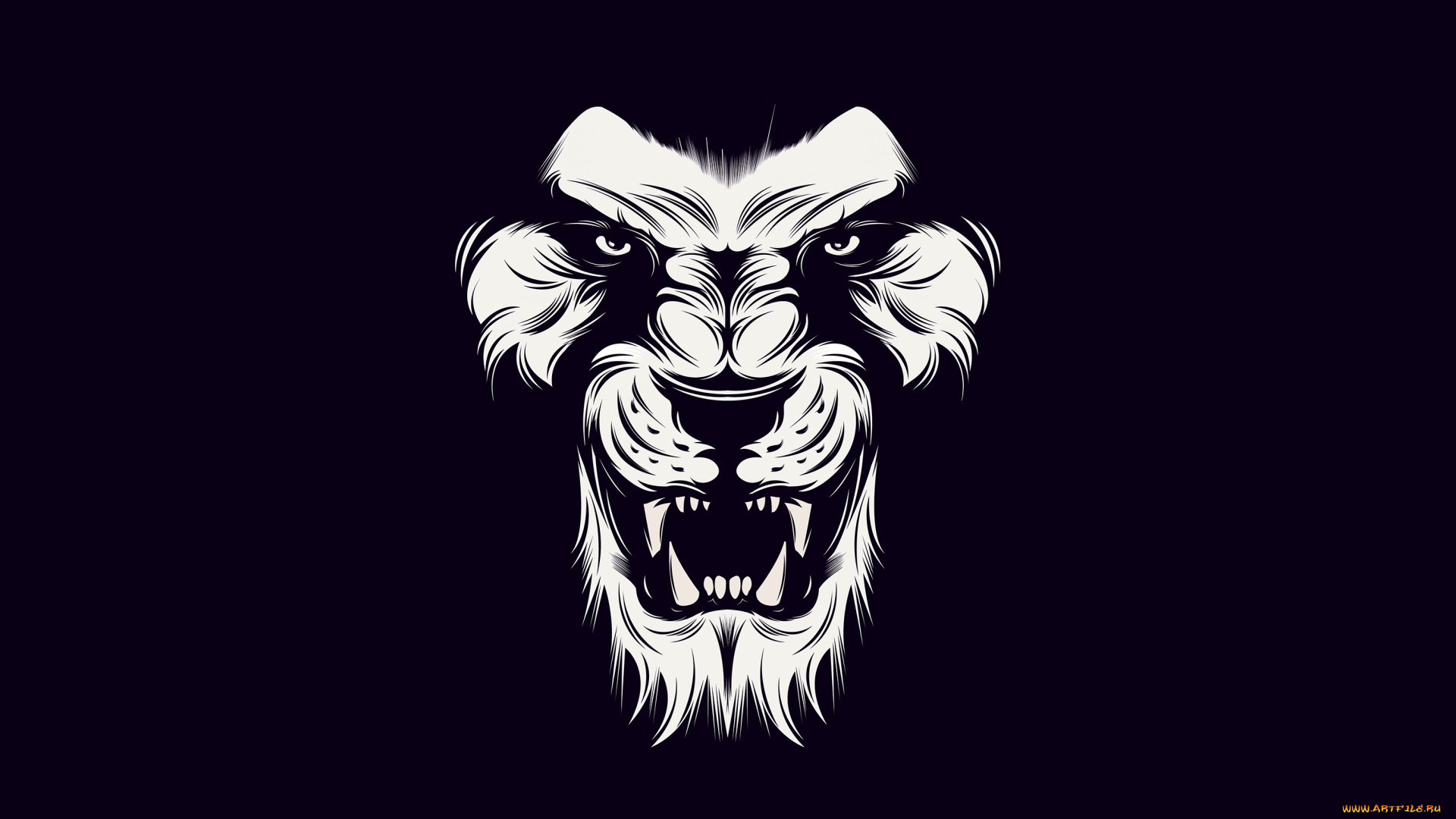 рисованное, минимализм, black, lion, white