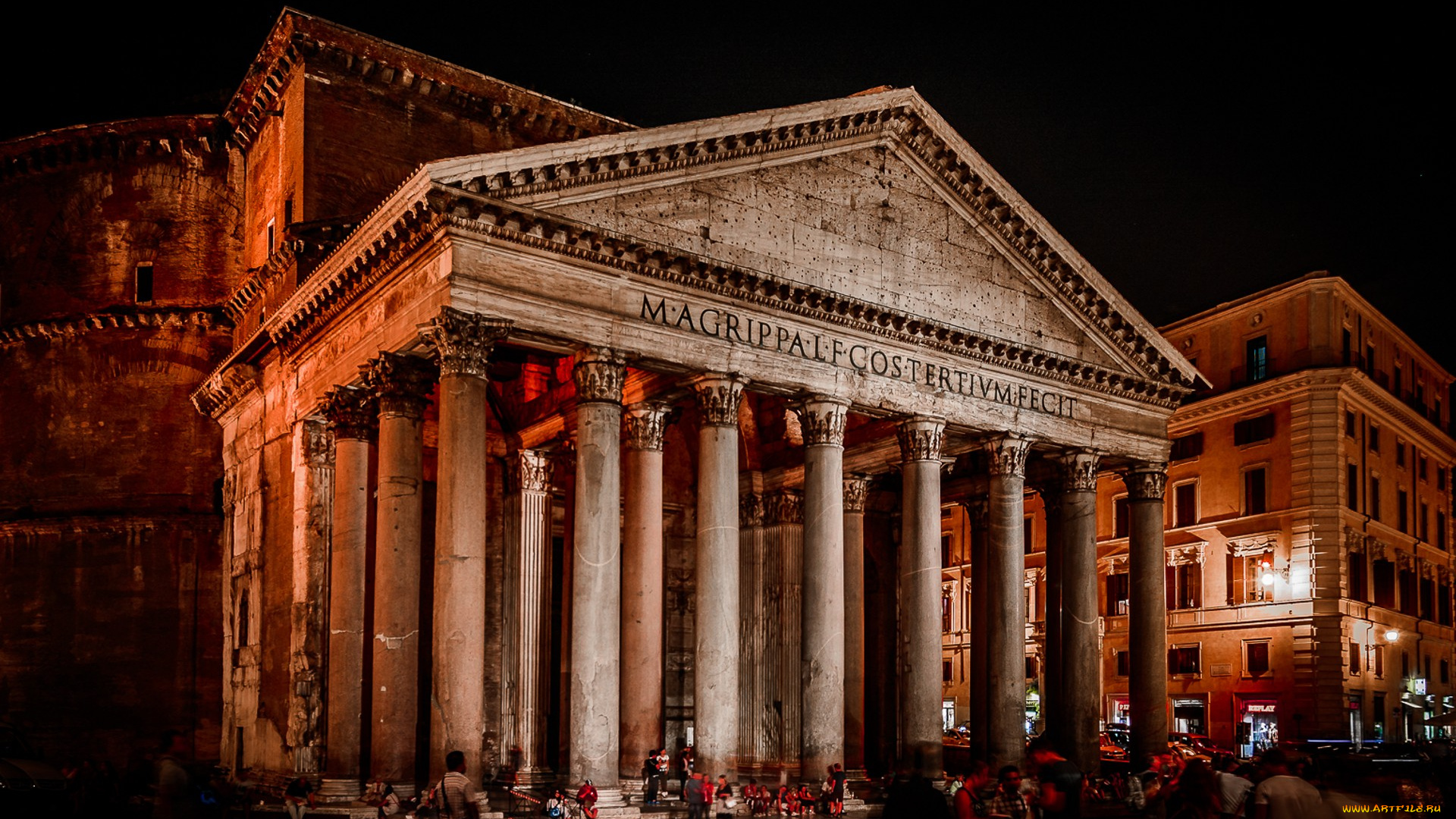 roman, pantheon, города, рим, , ватикан, , италия, пантеон
