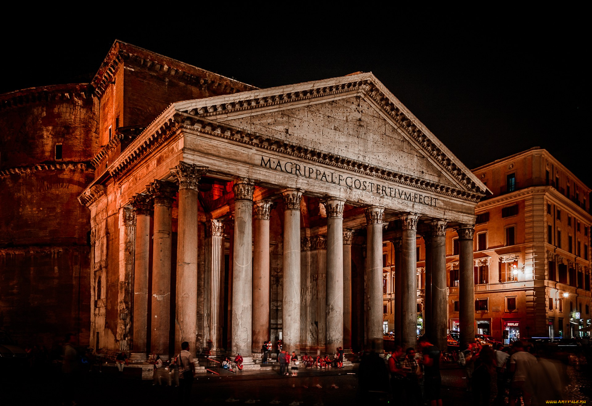 roman, pantheon, города, рим, , ватикан, , италия, пантеон