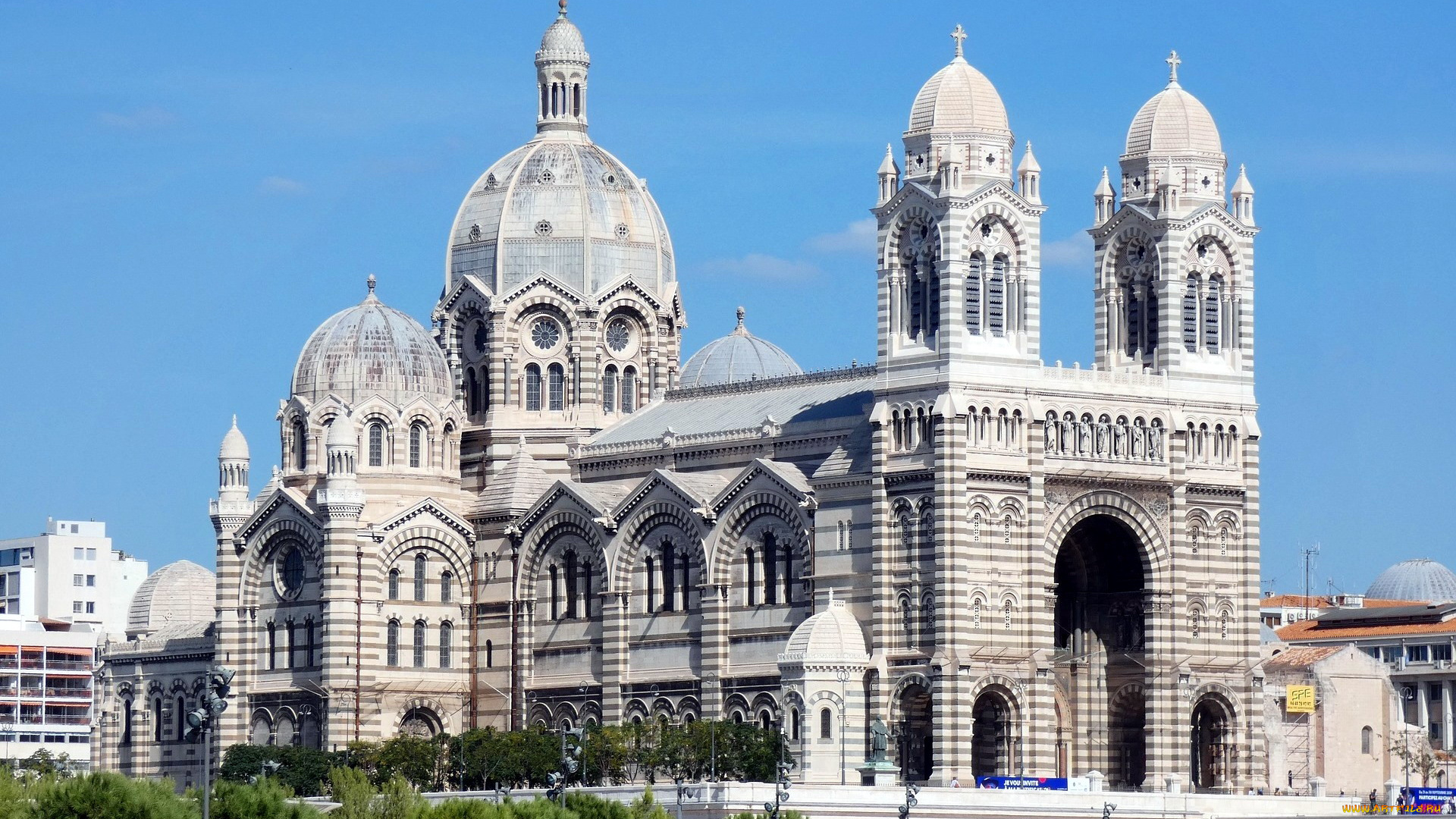 cathedral, in, marseilles, , france, города, марсель, , франция, cathedral, in, marseilles, france