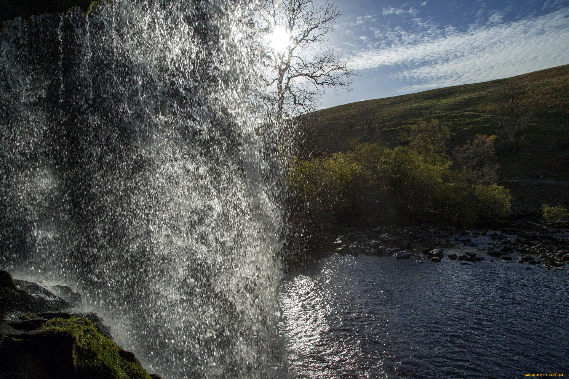 природа, водопады, поток, водопад, вода