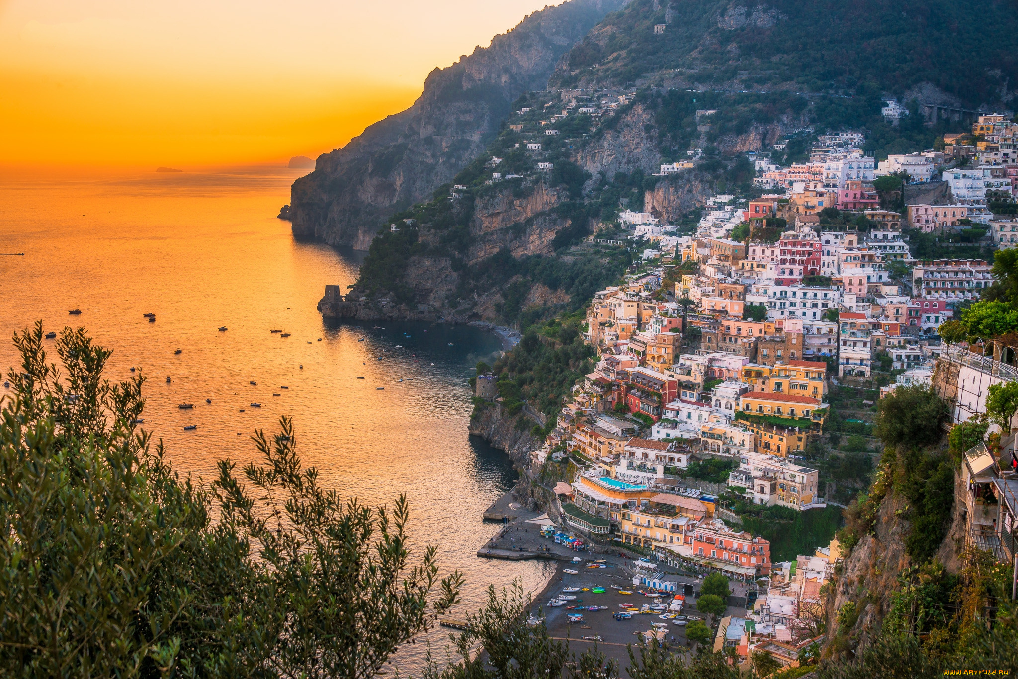 positano, города, -, пейзажи, простор