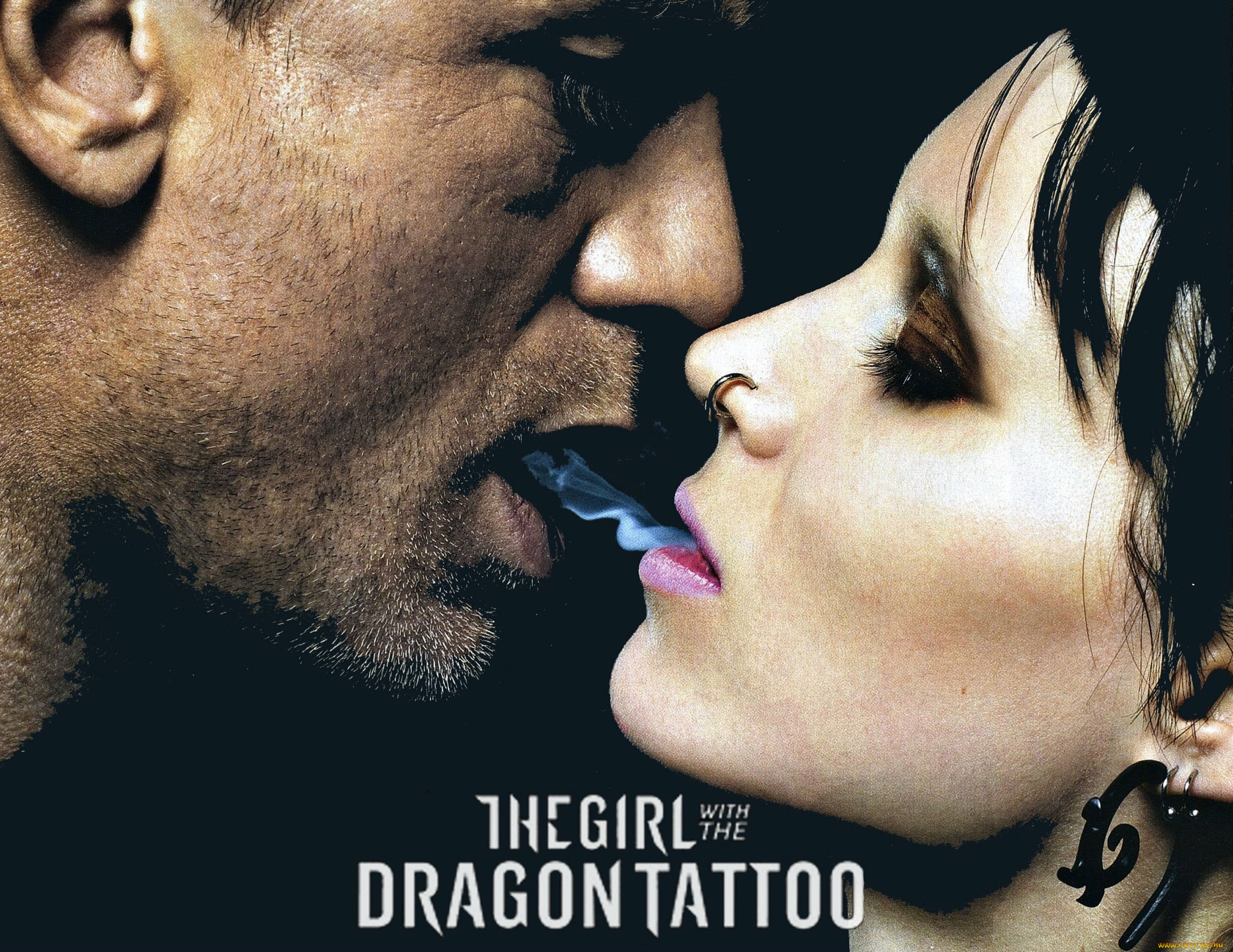 кино, фильмы, the, girl, with, the, dragon, tattoo, лица, дым, пирсинг