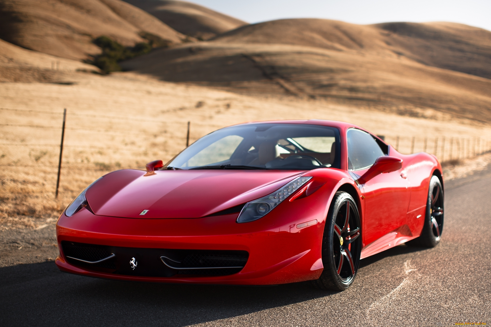 автомобили, ferrari, италия, 458, italia, red, феррари, красный, вид, спереди, отражение