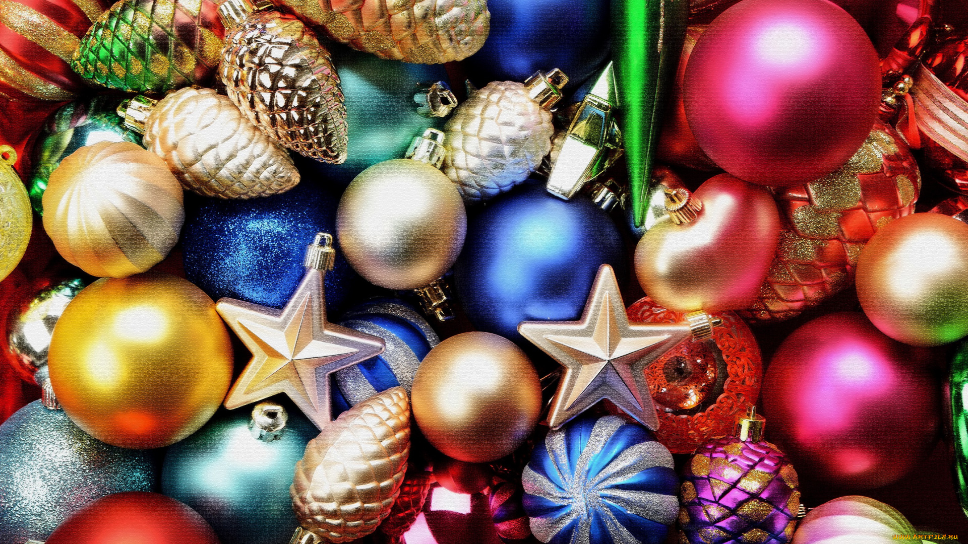 праздничные, шары, decorations, звезда, шишки, украшения, новый, год, 2016, new, year, christmas