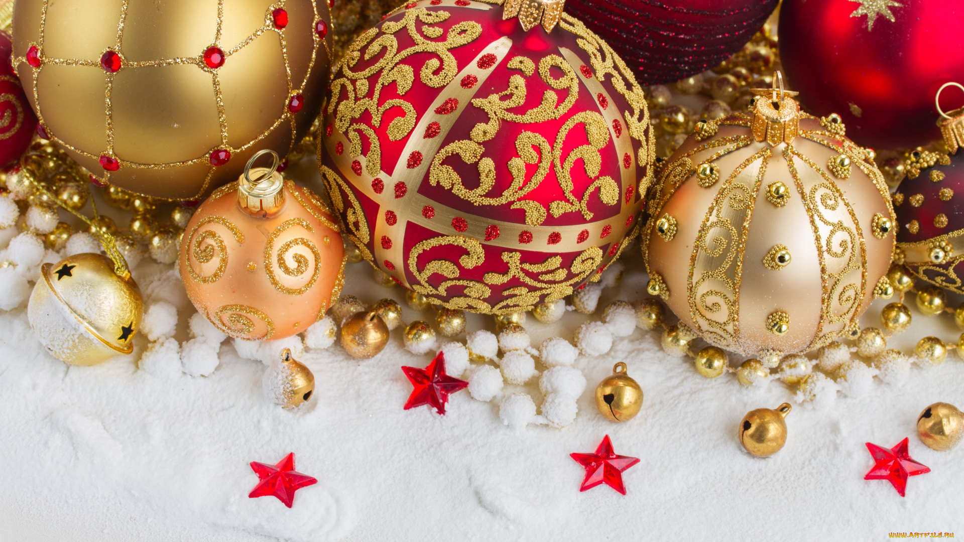 праздничные, шары, украшения, рождество, снег, новый, год, balls, decoration, christmas, merry