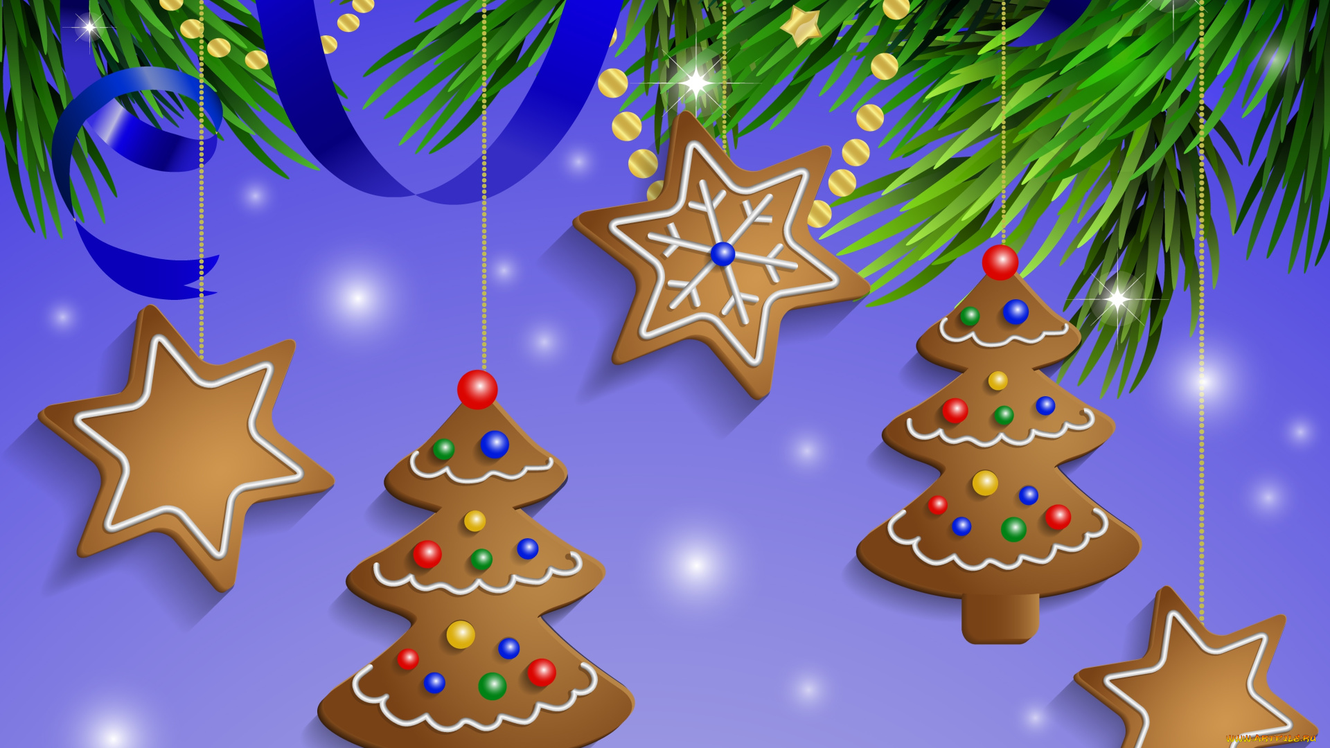 праздничные, векторная, графика, , новый, год, снег, шары, новый, год, рождество, christmas, xmas, cookies, decoration, merry, украшения