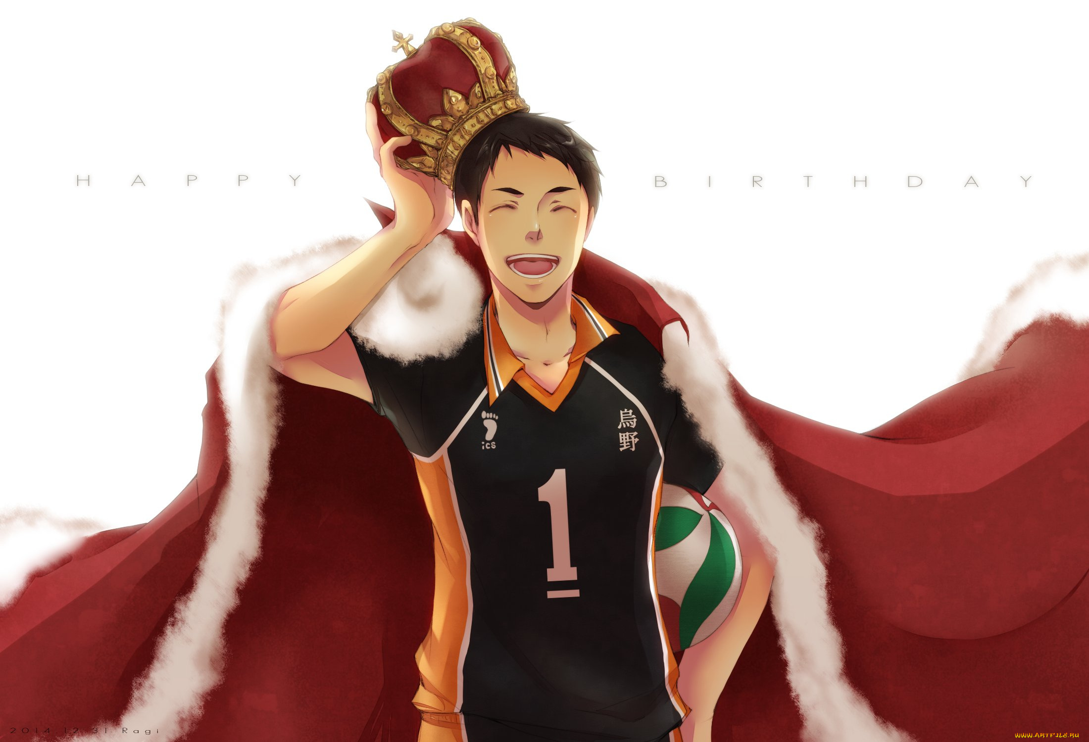 аниме, haikyuu, арт, волейбол, парень