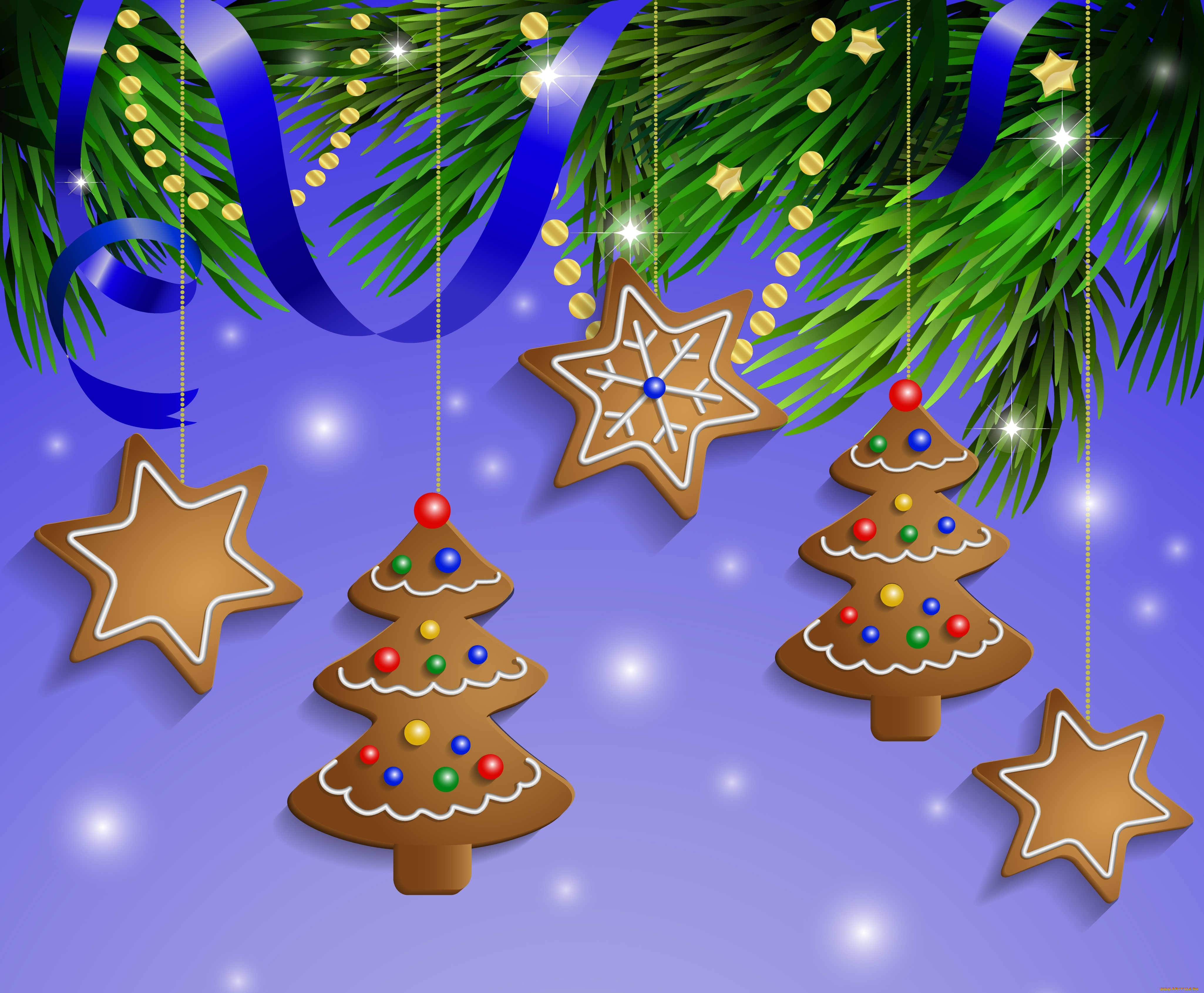 праздничные, векторная, графика, , новый, год, снег, шары, новый, год, рождество, christmas, xmas, cookies, decoration, merry, украшения