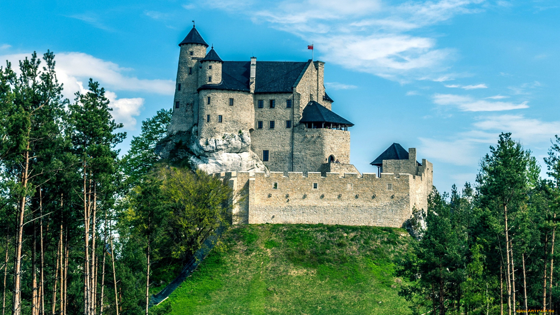 bobolice, castle, города, замки, польши, bobolice, castle