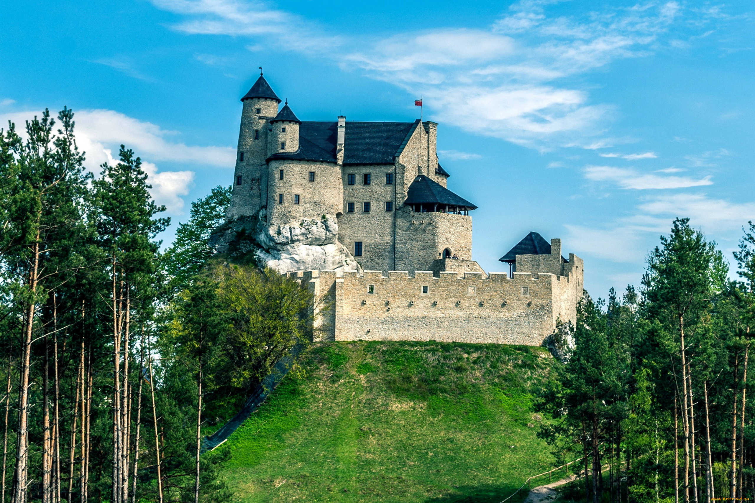 bobolice, castle, города, замки, польши, bobolice, castle