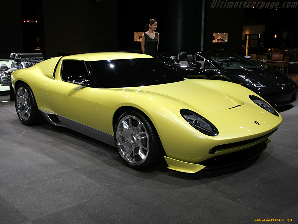 lamborghini, miura, concept, 2006, автомобили, выставки, уличные, фото