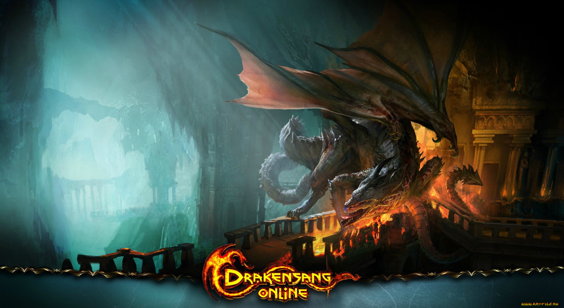 drakensang, видео, игры, online, замок, дракон
